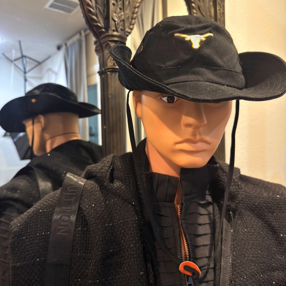 Academy Fits Texas Longhorns Hat Mens OSFM Boonie Safari Black Solid Regular Y2K